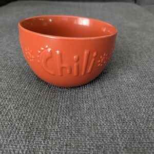 K.I.C Coffee Cups Chili Embossed Burgundy Bowl